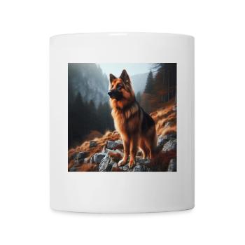 German Shepherd Art - Mug - white - Front