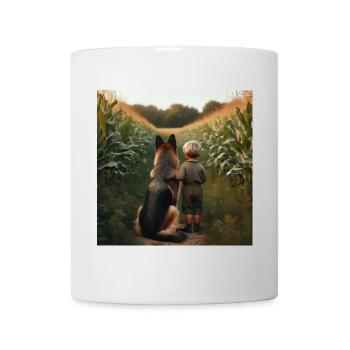 German Shepherd Art - Mug - white - Front