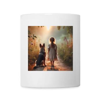German Shepherd Art - Mug - white - Front