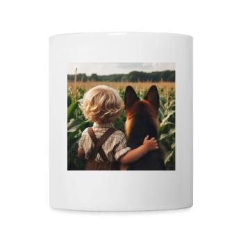 German Shepherd Art - Mug - white - Front