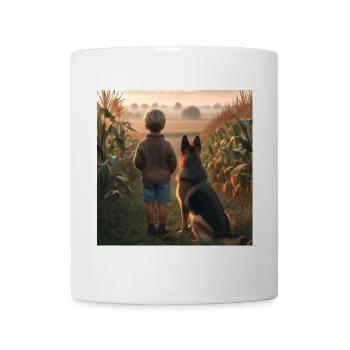 German Shepherd Art - Mug - white - Front
