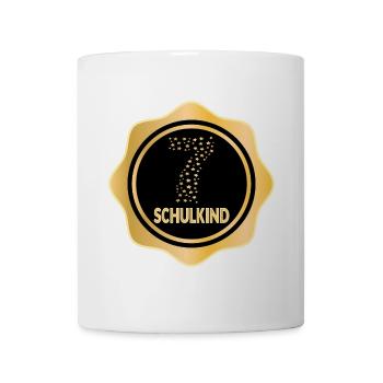 7. Kindergeburtstag - Siebenjährige Schulkind - Tasse - Weiß - Vorne