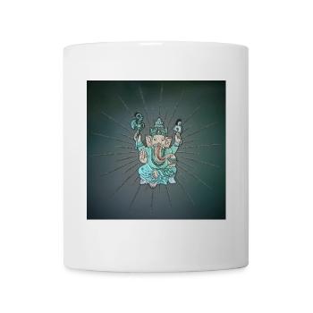 Indian elephant Ganesha. - Mug - white - Front