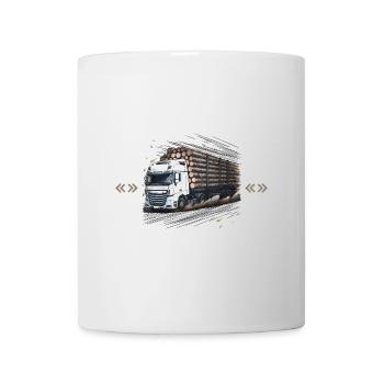 holztransport lkw fahrer sprüche forst waldarbeit - Tasse - Weiß - Vorne