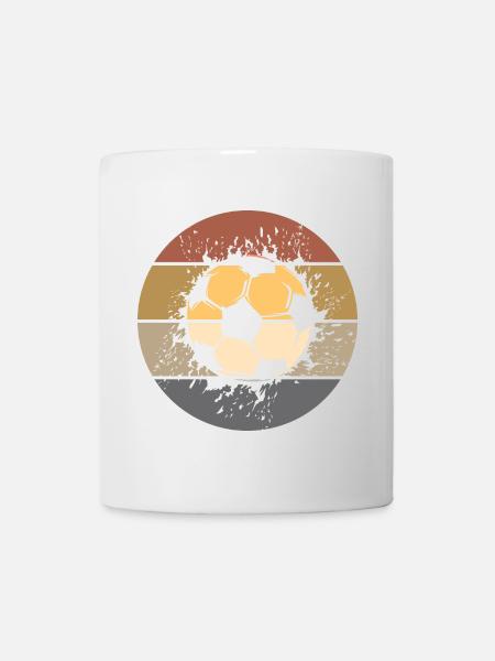 Football Rétro Ballon Fan De Football Joueur Sports De Balle - Mug blanc - blanc