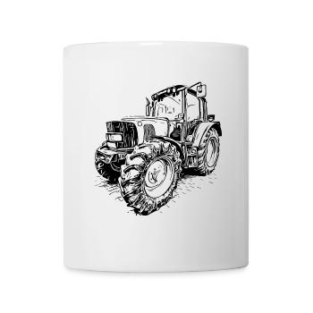 Grüner JD Traktor - Tasse - Weiß - Vorne
