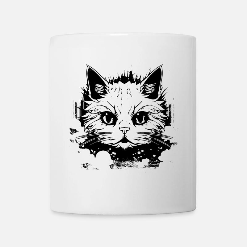 Katze Anime - Tasse - Weiß