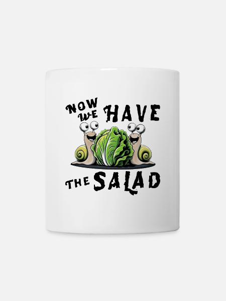 now we have the salad denglisch spruch wortspiel - Tasse - Weiß