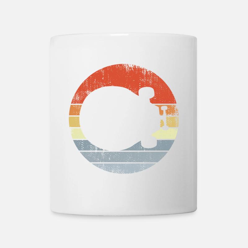 Planche à roulettes rétro - Mug blanc - blanc