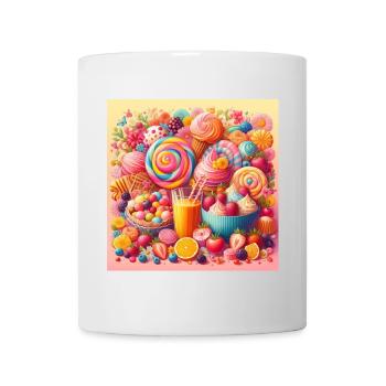 Palette of sweets and vibrant colors - Mug - white - Front