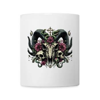 Watercolor goat skull - Mug - white - Front
