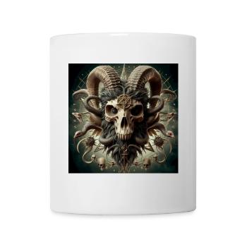 Male Goat Skull 3D - Mug - white - Front