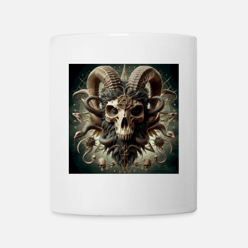 Crâne de chèvre mâle 3D - Mug blanc - blanc