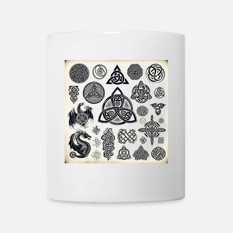 Keltische Symbole - Tasse - Weiß