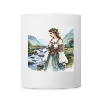 Aquarell Keltiberische Frau - Tasse - Weiß - Vorne