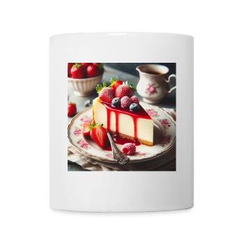 Cheesecake - Mug blanc - blanc - Devant