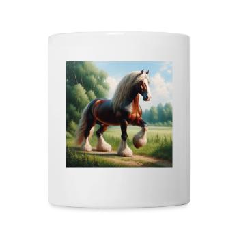 Aquarell Percheron Pferd - Tasse - Weiß - Vorne