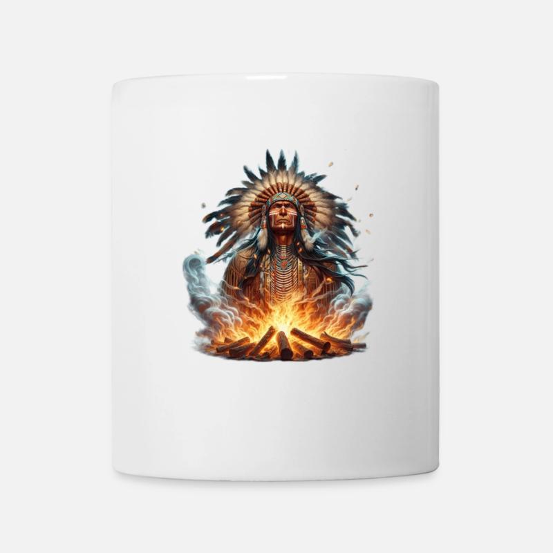 Amérindien - Mug blanc - blanc