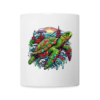 Japanische Schildkröte Japan Manga Comic - Tasse - Weiß - Vorne