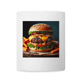 Burger complet - Mug blanc - blanc - Devant