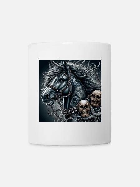Schweres Pferd - Tasse - Weiß