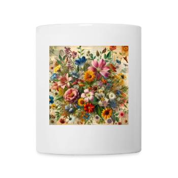 Fleur - Mug blanc - blanc - Devant