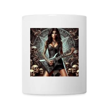 Guitariste en enfer - Mug blanc - blanc - Devant