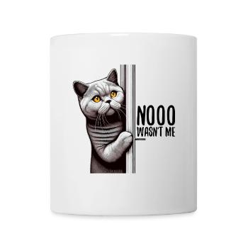 Nein war ich nicht BKH Blue Katze Geschenk - Tasse - Weiß - Vorne