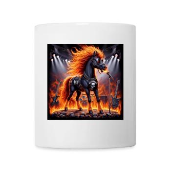 Cheval en métal - Mug blanc - blanc - Devant