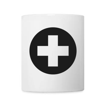 Plus Symbol - Tasse - Weiß - Vorne