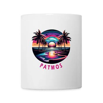 Patmos, Grèce, vacances, plage, coucher de soleil - Mug blanc - blanc - Devant