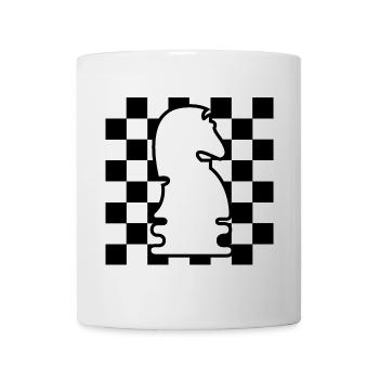 chess, horse, checkerboard, pattern, icon, graphic icon - Mug - white - Front