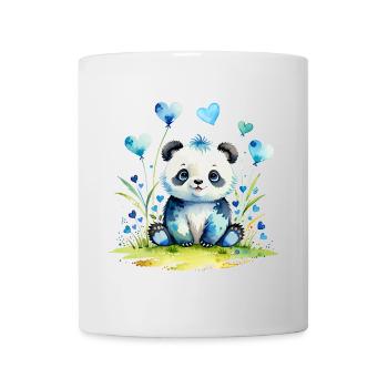 Panda mignon dans la forêt du cœur - Mug blanc - blanc - Devant