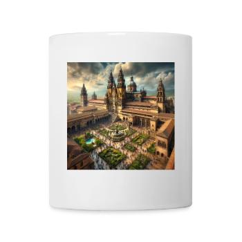 Cathédrale de Saint-Jacques-de-Compostelle - Mug blanc - blanc - Devant