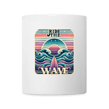 Surfer sur la vague - Mug blanc - blanc - Devant