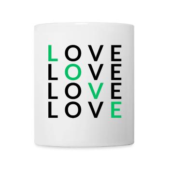 4 LOVE green - Mug - white - Front