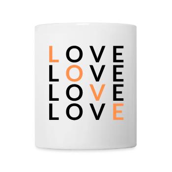 4 LOVE orange - Mug - white - Front