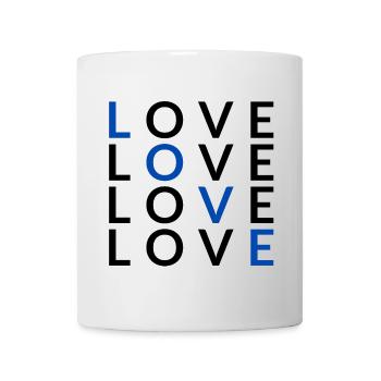 4 LOVE blue - Tasse - Weiß - Vorne