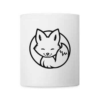 Kleiner Fuchs (Schwarzweiß) - Tasse - Weiß - Vorne