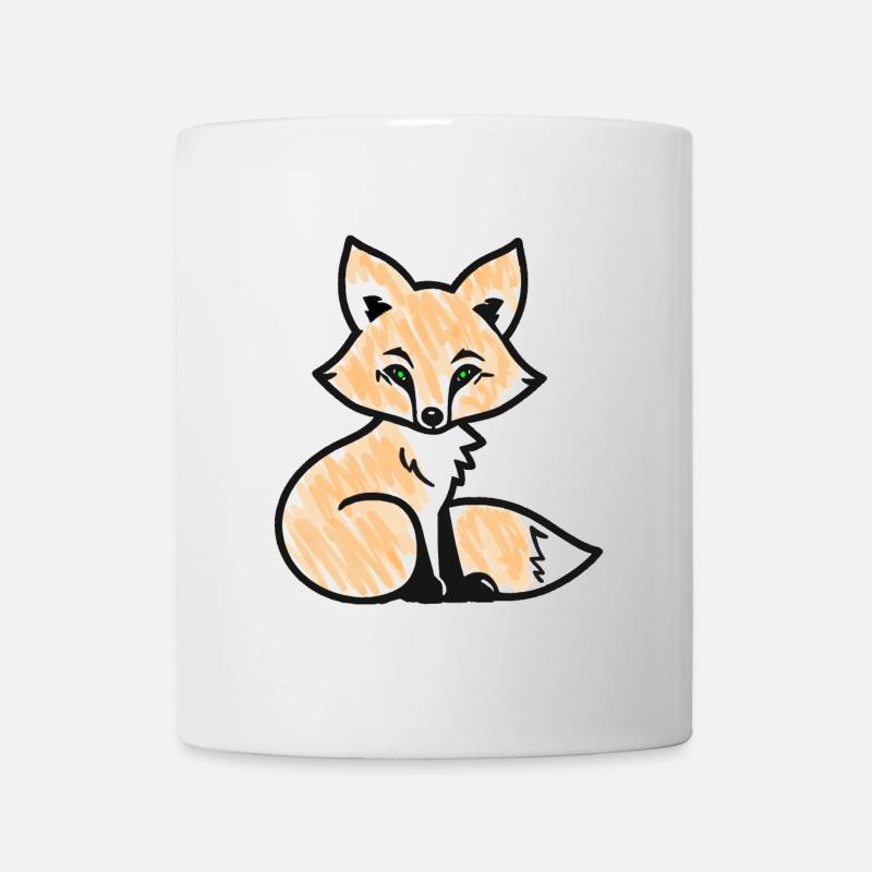 Red Fox (Black) - Mug - white