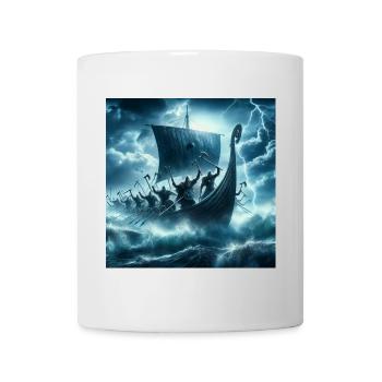 Navire viking - Mug blanc - blanc - Devant