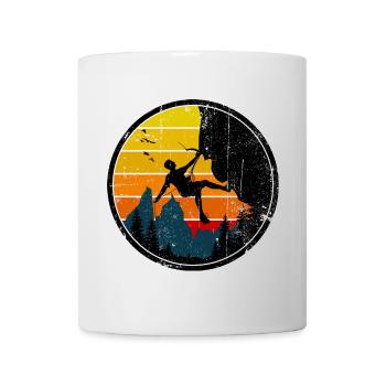 Climber at Sunset Badge - Mug - white - Front