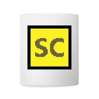 Pixel Safety Car SC Monogram on Yellow - Mug - white - Front