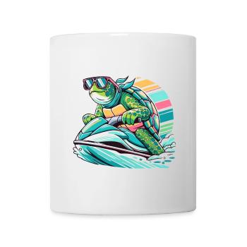 Jetski Schildkröte - Tasse - Weiß - Vorne