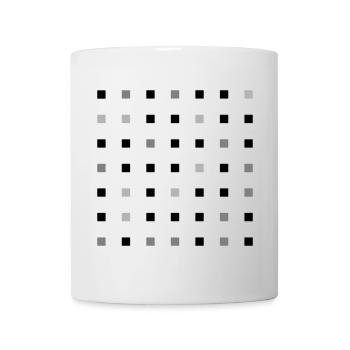 Quadrateraster - Tasse - Weiß - Vorne