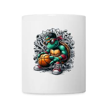 Basketball Turtle Sunglasses Graffiti - Mug - white - Front