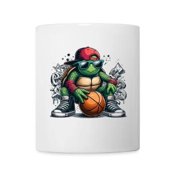 Basketball Turtle Sunglasses Graffiti - Mug - white - Front