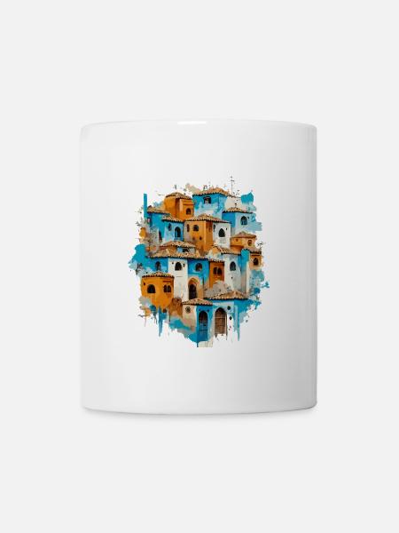 Colorful Mountain Village Community - Mug - white