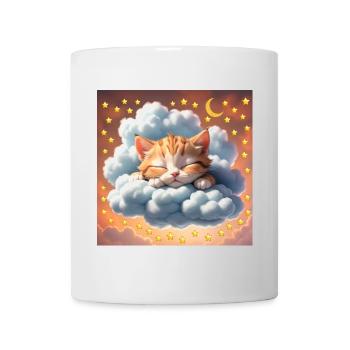 sleeping cat - Mug - white - Front