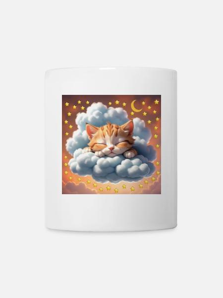 chat endormi - Mug blanc - blanc
